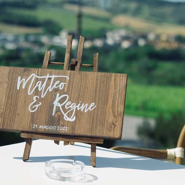 Decorazione Casa Cavalletto Targa In Legno Con Cavalletto