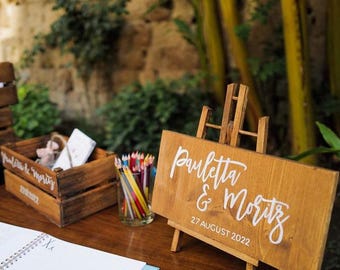 Scritta o nome in legno verniciato personalizzato con colore a scelta