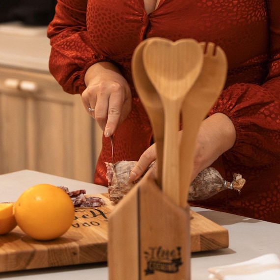 Cucchiaio Da Cucina In Legno Teemando Con Cuore E Fiocco
