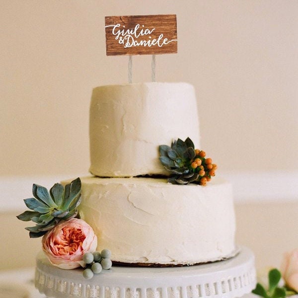 Topper Per Torta Matrimonio Rustico Con Calligrafia 'All'Ultimo' – Decorazione In Acrilico O Legno Per Anniversario E Fidanzamento
