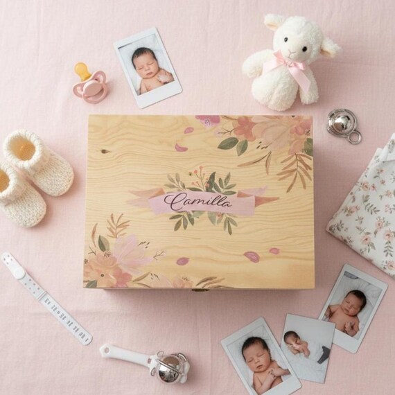 Scatola dei Ricordi Memory Box Personalizzata con Mappa, Nomi e Destinazione - Idea Regalo per