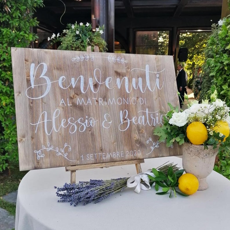 Wooden easel for wedding signs / Custom wood easel image 8