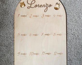 Tabellone Per Foto Del Primo Anno, Tabellone In Legno Per