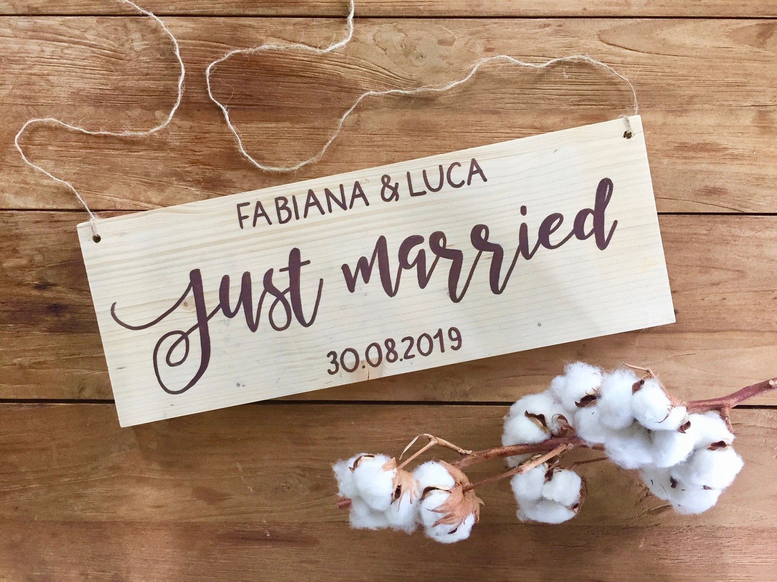Targa Magnetica Kiwi Star – Just Married – Per Auto, 30x8 Cm O 45x12 Cm