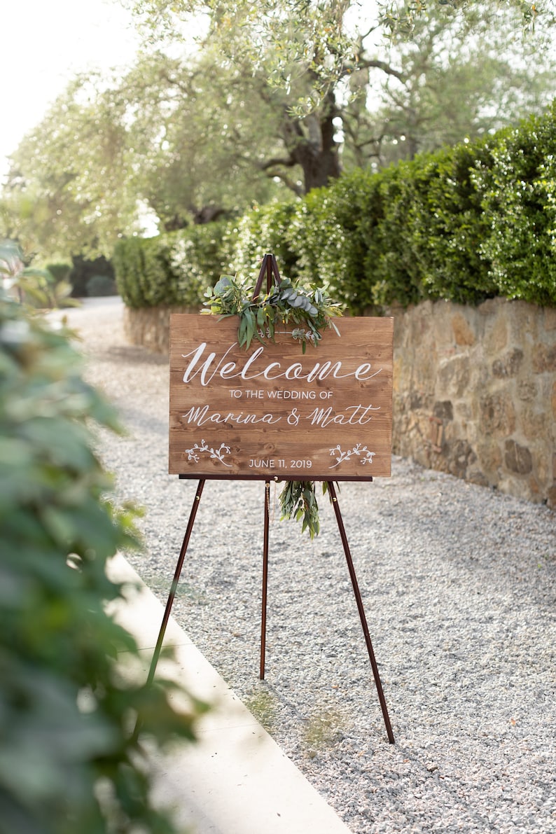 Holzschild Willkommen Hochzeit