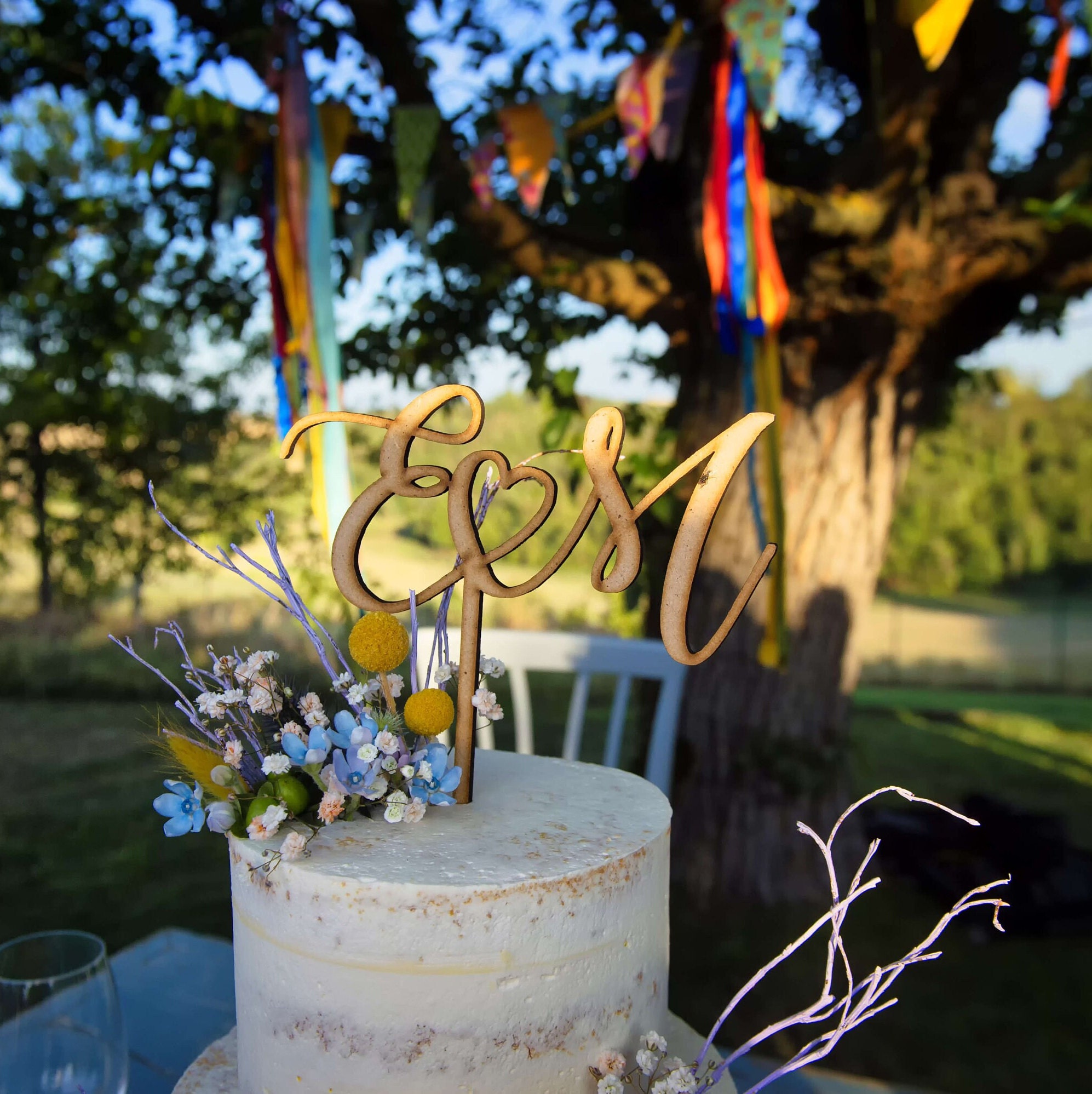 Topper Per Torta Per Matrmono, Topper Per Torta Personalzzato, Topper Per Torta Con Lettere - Foto 7