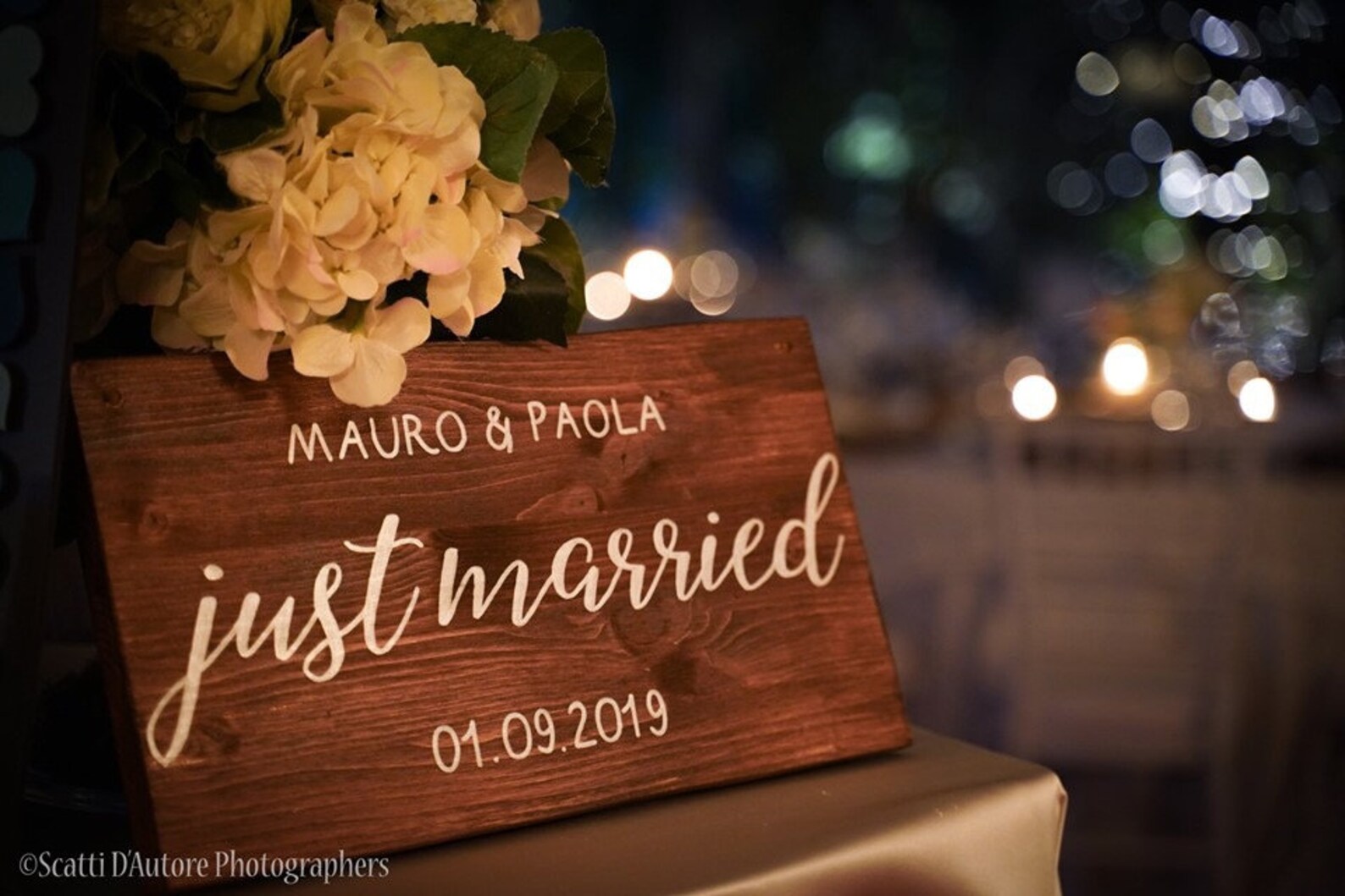 Targa Magnetica Just Married 45x12 Cm – Adesiva Per Auto, Resistente Fino A 150 Km/h, Impermeabile
