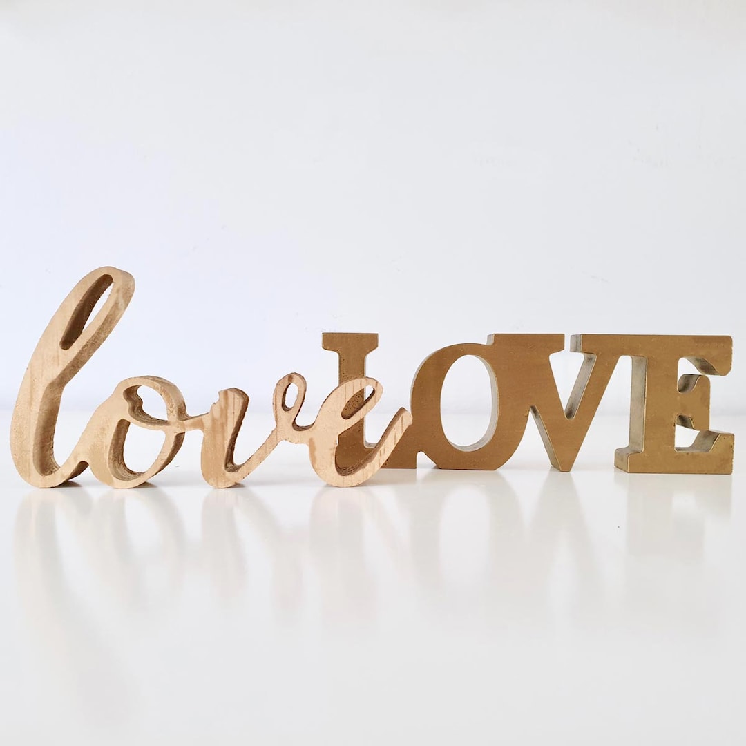 Custom Wooden Script / love Wooden Sign / Hand Painted Wood Sign With ...