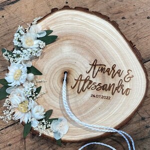 thumbnail image 2 of Personalized Wedding Ring Box - Custom Wooden Box With Names & Date For Ceremony 2 of 12