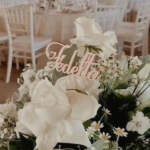 Segnatavolo con testo personalizzato / Nomi centrotavola in legno / Segnatavoli matrimonio, party, eventi