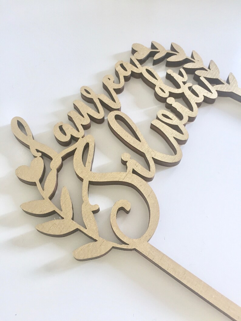 Topper Torta Compleanno In Legno - Decorazione Happy Birthday