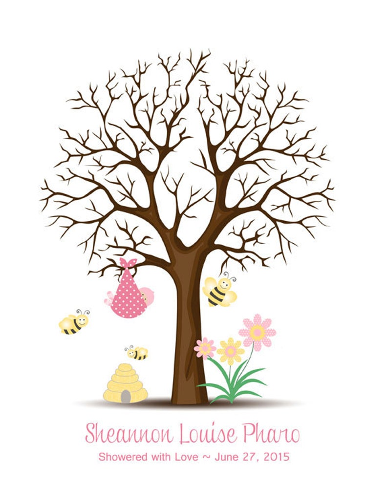 Bumble Bee Baby Shower and Honey Bees Girl Guest Book Etsy