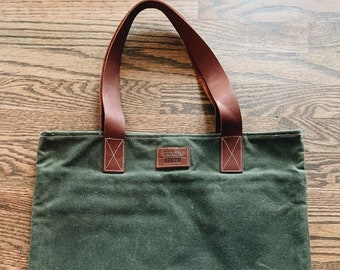 Waxed Canvas & Leather Tote