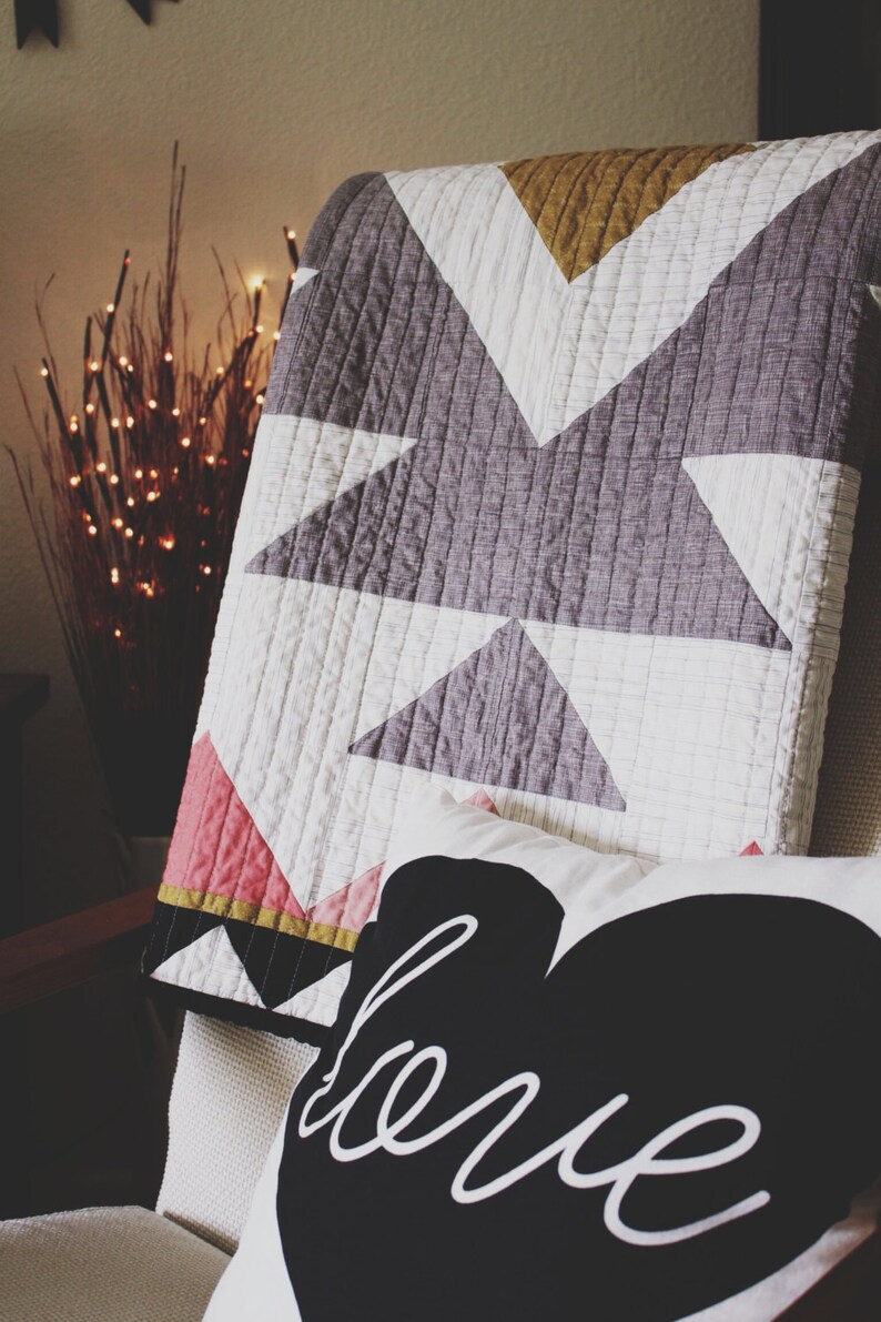 Aztec Throw Quilt Baby Quilt Etsy