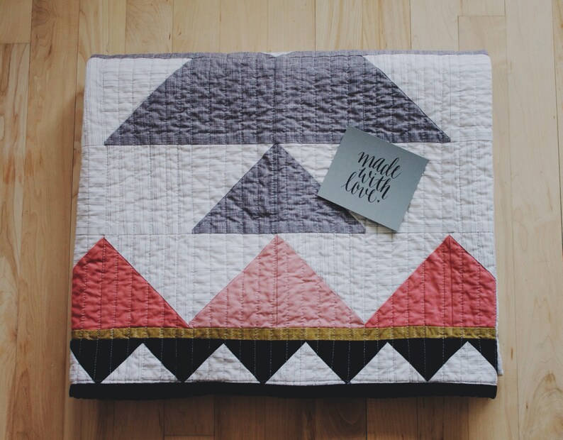 Aztec Throw Quilt Baby Quilt Etsy