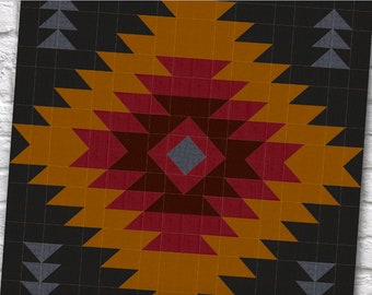 Sunset Aztec Quilt PATTERN