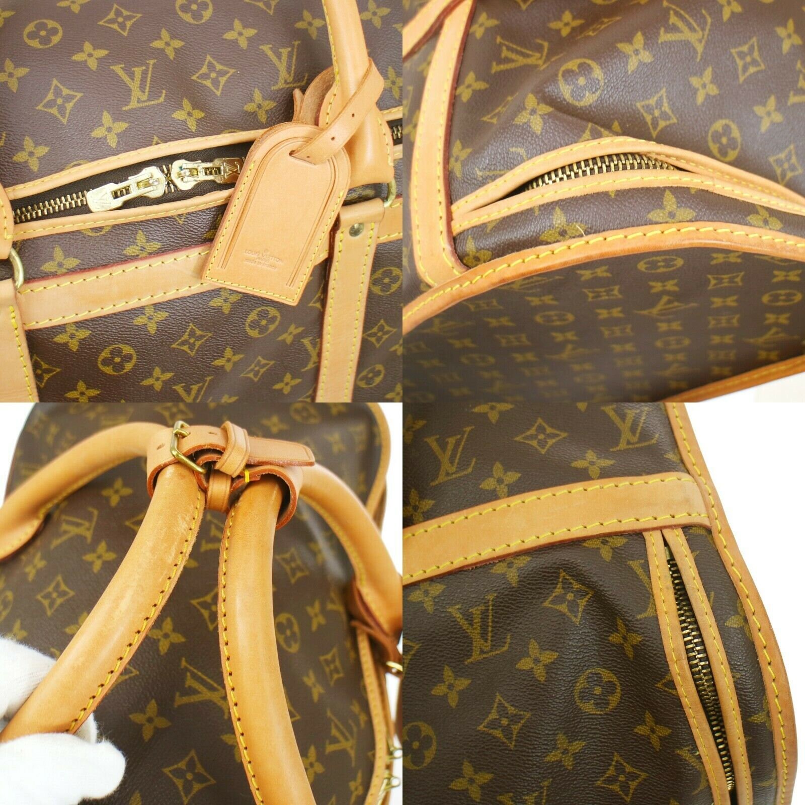 Louis Vuitton Sac Chaussures Brown Monogram Canvas Weekend Travel