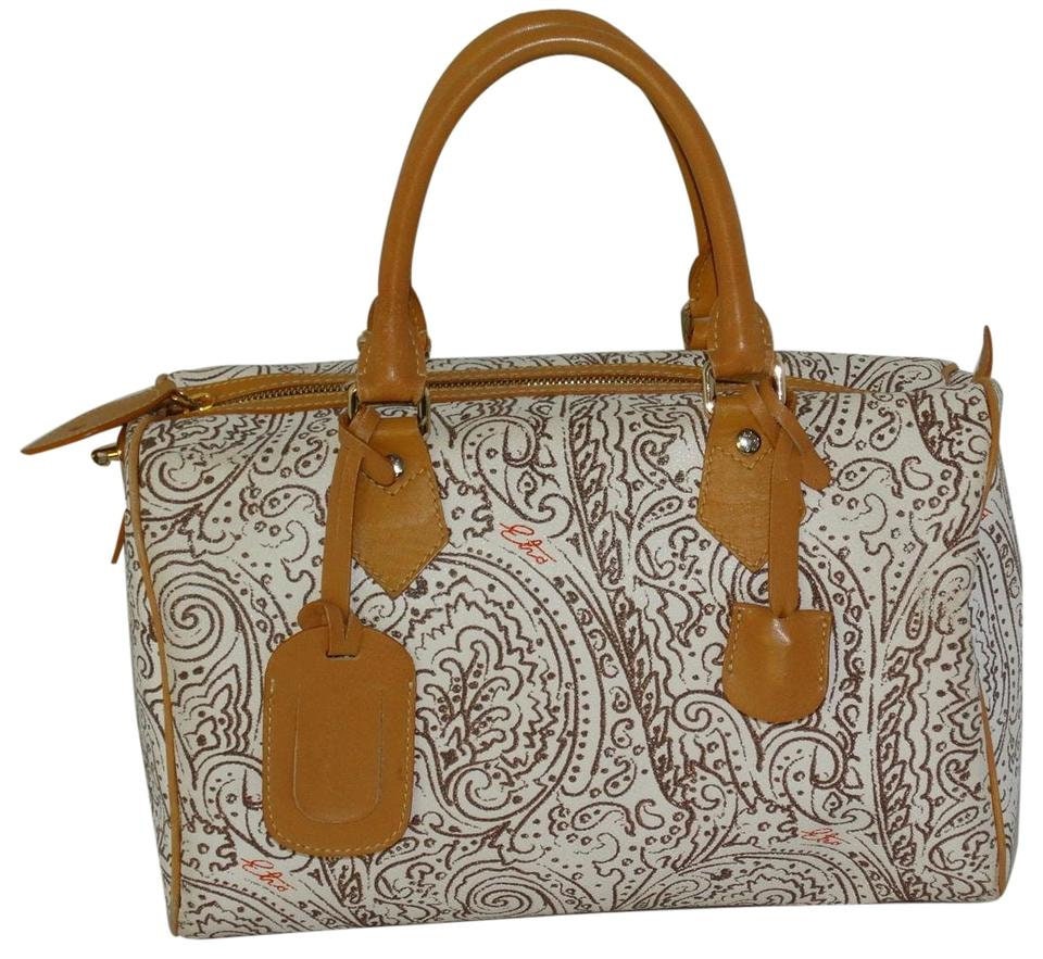 ETRO Brown & White Coated canvas Paisley Handbag – Labels Luxury