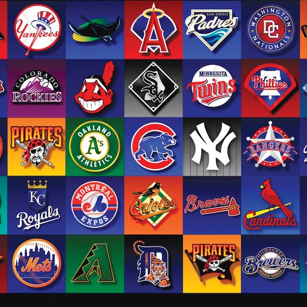 FLEECE - MLB Fabric SCRAPS, Baseball Fleece, Major League Baseball Prints, Mixed Grab Bag, Fat Quarter, On Sale Clearance Closeout