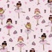 Ballerina Fabric, By the Yard, Pink Glitter, Dancers, Dancing, Ballet Fabric, Tutu Print, Cotton Fabric, Timeless Treasures, Pink, Purple