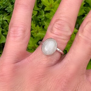 Sterling Silver Rose Quartz Ring, Simple Elegant Design, One of a Kind Mother&#39;s Day Gift For Her, Artisan Jewelry, Handmade in USA, Bohemian