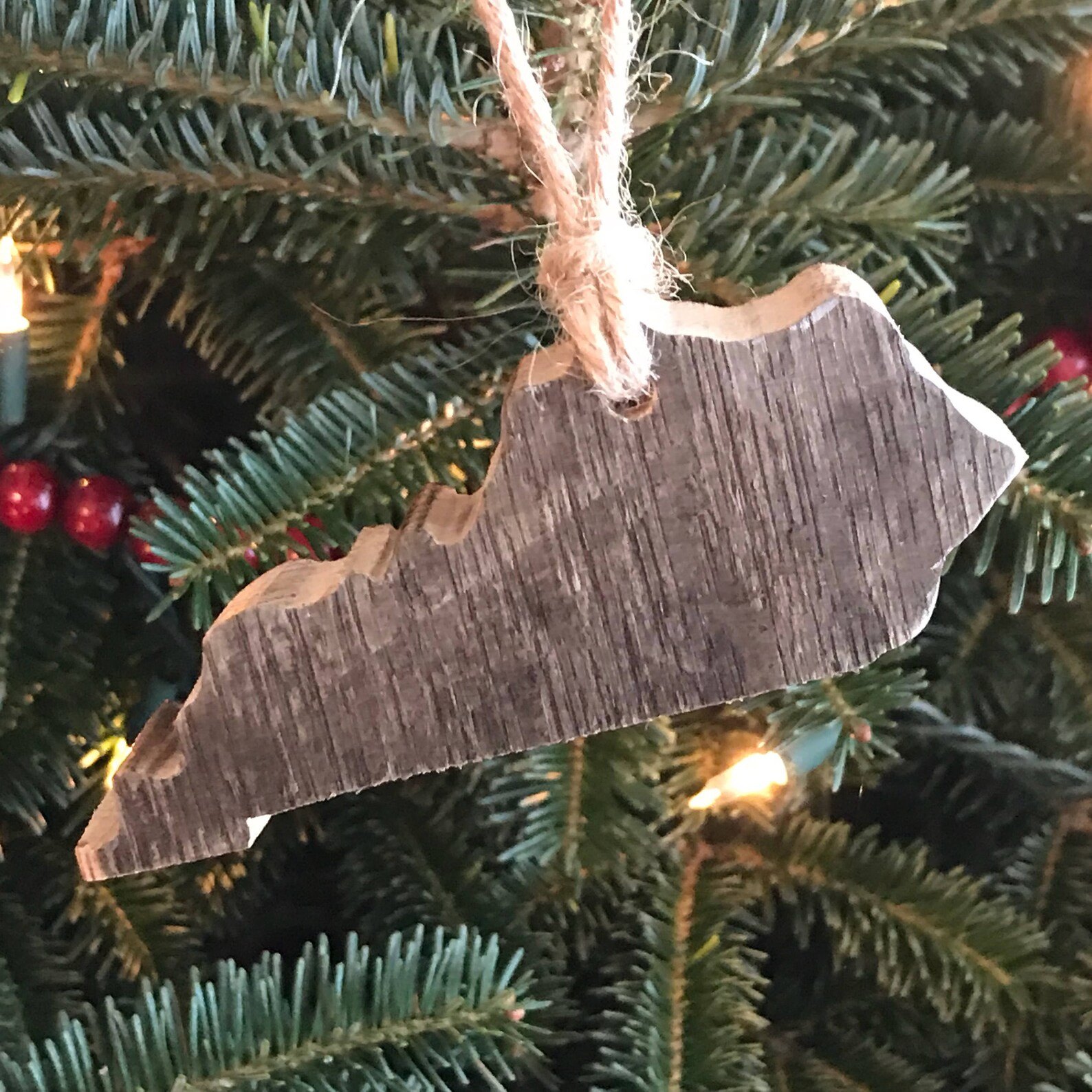Kentucky Christmas Ornament Made From Bourbon Barrel Stave Etsy