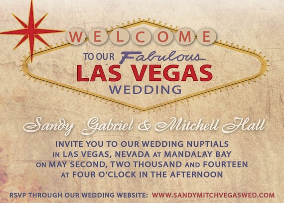 Vegas Retro Wedding Invite, Glamour, Vintage