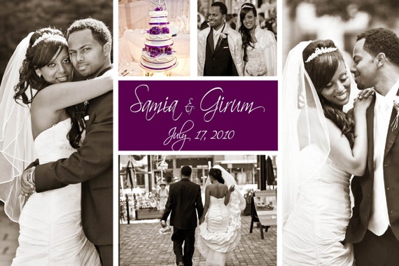 Thank You Wedding Photo Wedding Cards,  100 lb. Print Card Stock, Magnet or Digital