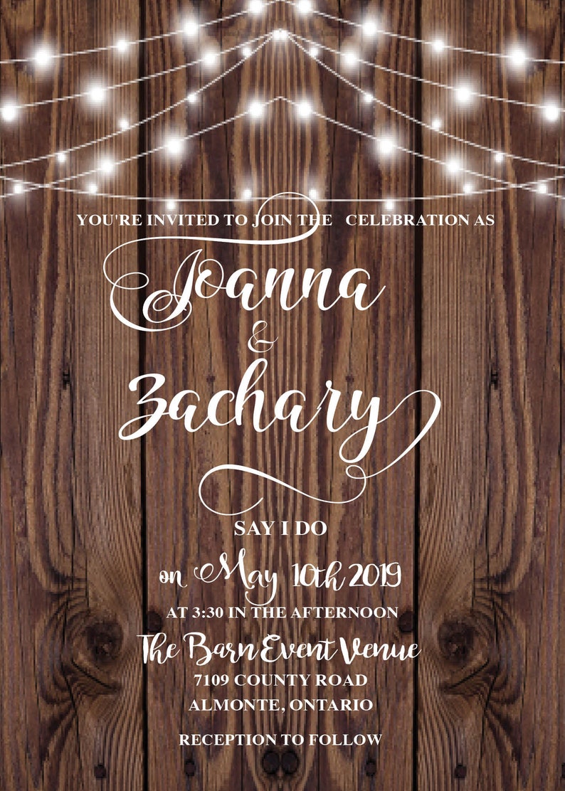 Cowboy Style Wedding Invitations Western Barn Country