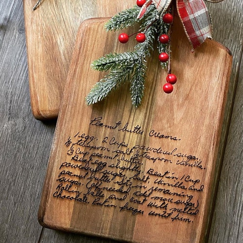 Personalized Recipe Cutting Board Recipe Engraved Etsy