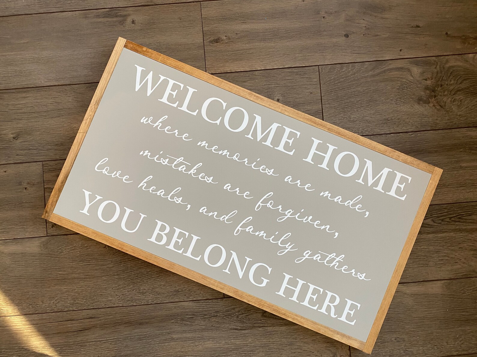 Home You Belong Here Sign Entryway Sign Home Etsy