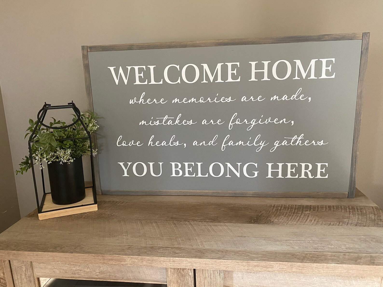 Home You Belong Here Sign Entryway Sign Home Etsy