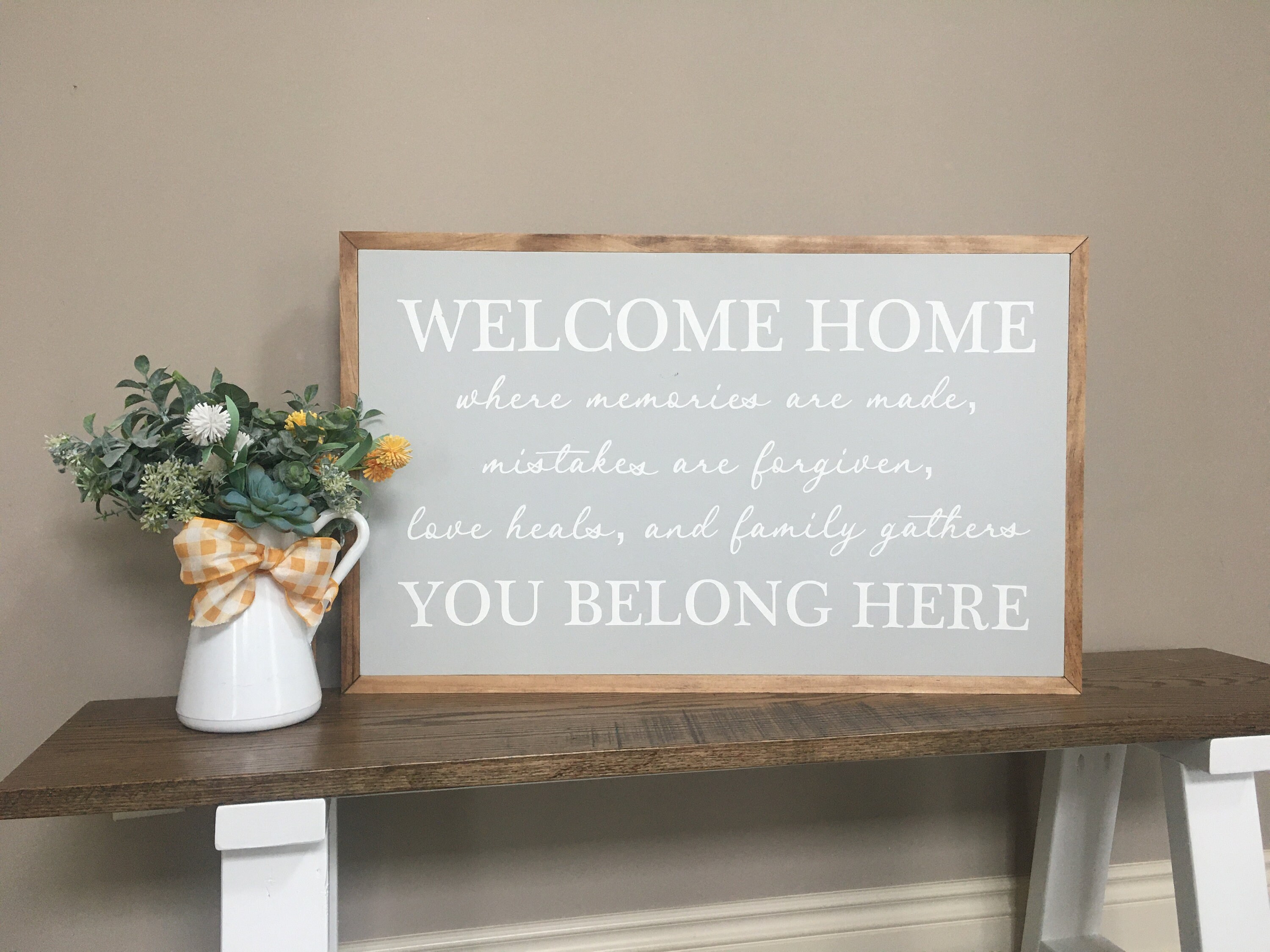 Home You Belong Here Sign Etsy
