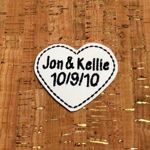 Embroidered, personalized,Save the Date wedding magnet, wedding favor, shower favor