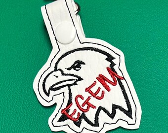 Personalized Embroidered Eagle Tag: Key Fob, Backpack, Luggage