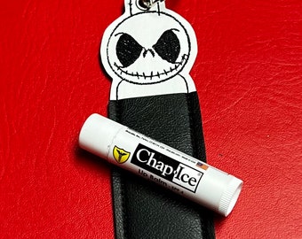 Embroidered Jack lip gloss-holder, chapstick holder, key chain