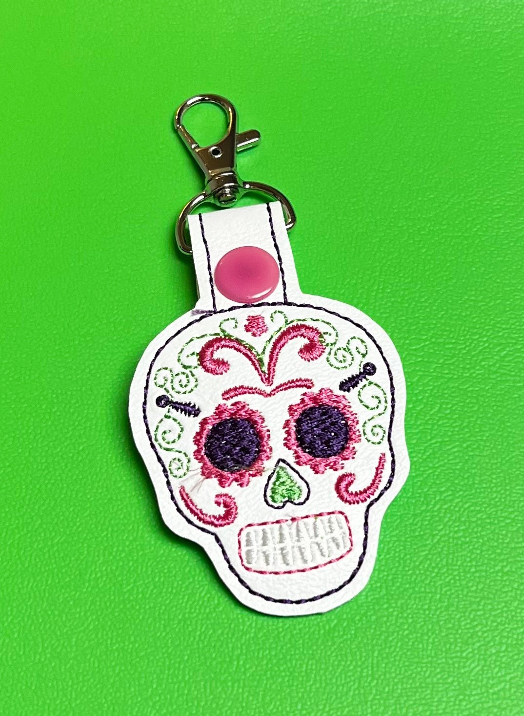 Set of 2 Luggage Tags Sugar Skull Suitcase Labels Travel Accessories 