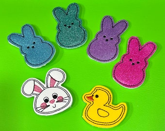 Interchangeable Easter Badge Reel Toppers: Bunny, Peep, Duck