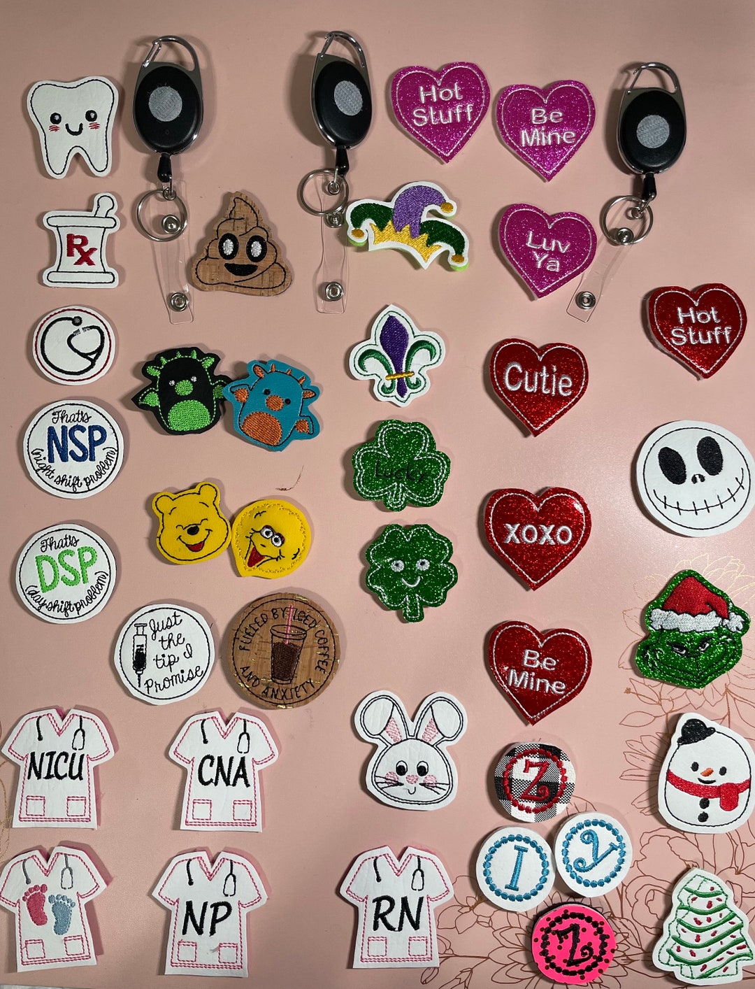 Interchangeable Velcro Badge Reel TOPPERS. Badge Reel. Retractable Badge Reel. Retractable ID