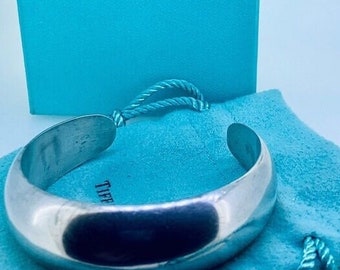 Tiffany Mexico Sterling Donut Cuff Bracelet - 1970s retro mod vintage bangle
