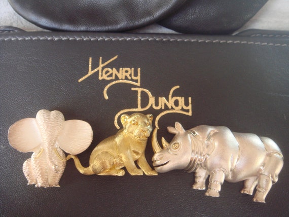 Henry Dunay gold & silver brooch or pin, rhino or… - image 5