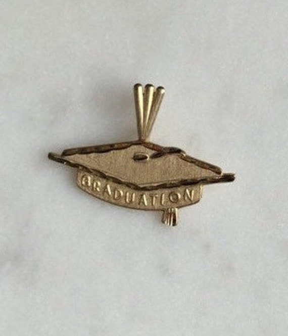 14k graduation cap charm or pendant