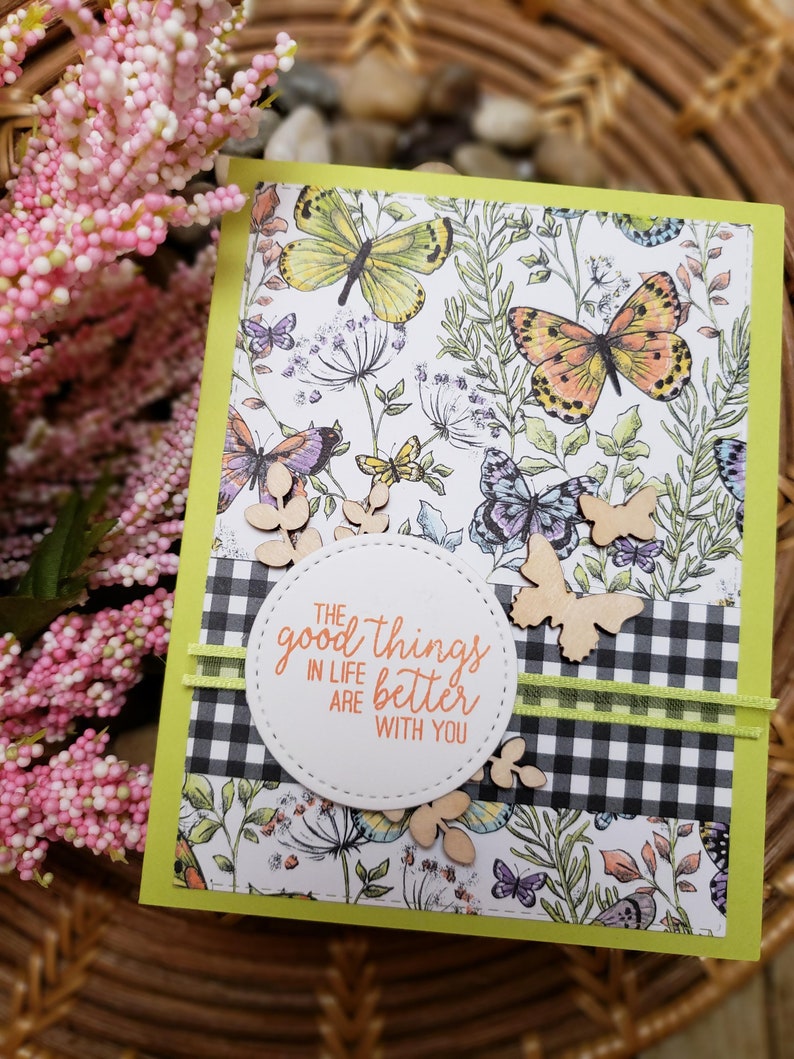 Just Because Greeting Card Handmade Greeting Card Blank Inside Greeting Card Stamped Greeting Card