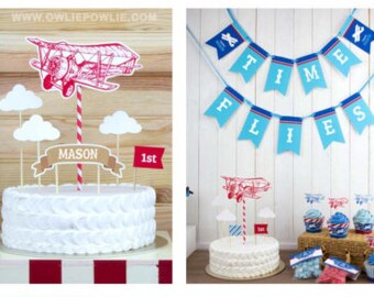 Airplane BIRTHDAY Party Printable Package &amp; Invitation | Etsy