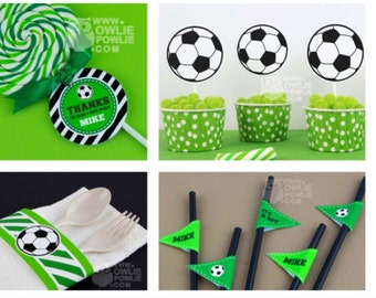 Soccer BABY Shower Party Printable Package & Invitation, sport party invitation, soccer party printables, Instant download