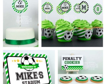 Soccer BIRTHDAY Party Printable Package & Invitation, sport party invitation, soccer party printables, Instant download