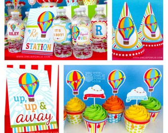 Hot Air Balloon BABY Shower Party Printable Package & Invitation