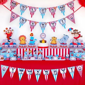 Pakiet do wydrukowania i zaproszenie na przyjęcie cyrkowe BABY shower, dekoracje na przyjęcie cyrkowe, zaproszenie na przyjęcie cyrkowe, impreza tematyczna karnawałowa