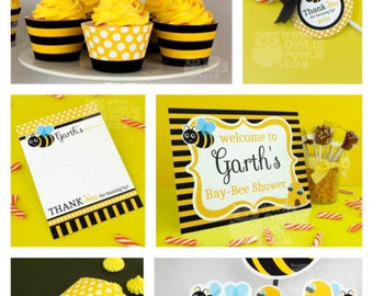 Bee Birthday Party Printable Banner Letters Mommy To Bee Baby Etsy