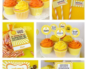 sunshine baby shower decorations